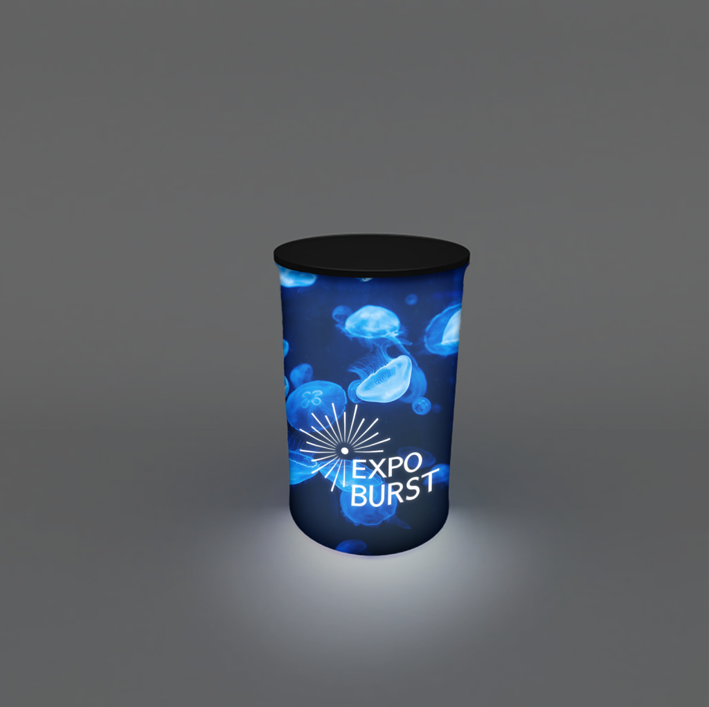 Circular Inflatable Backlit Counter | LED Trade Show Display