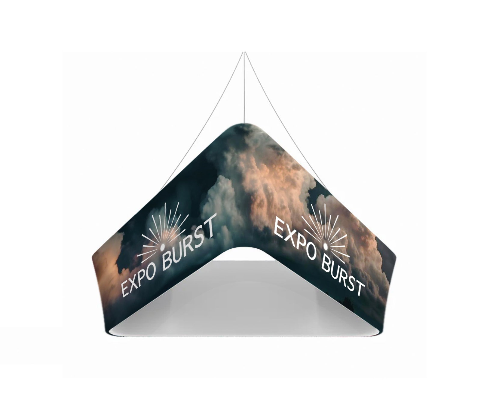 Tapered Triangle Hanging Sign Display | Expo Burst