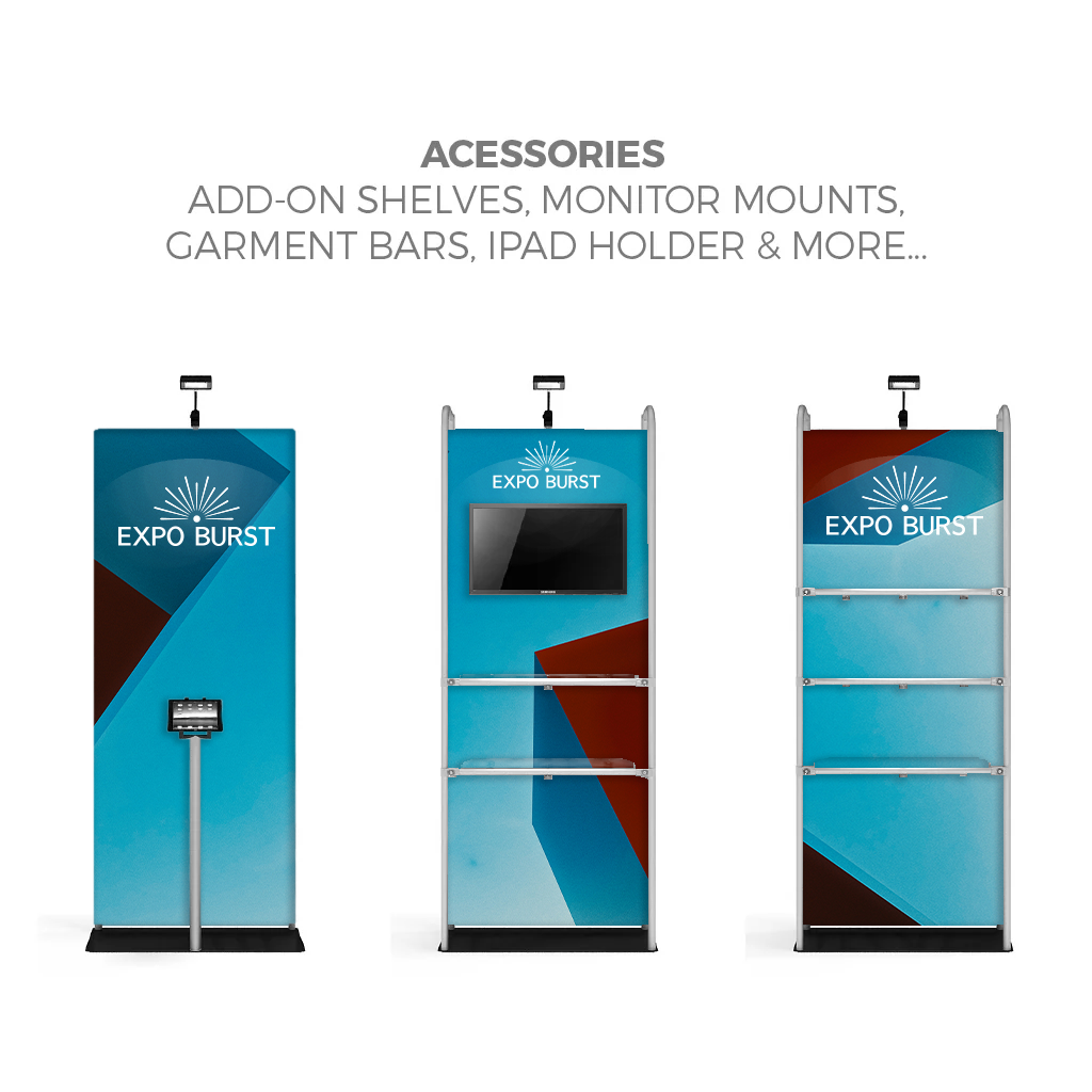 10ft Trade Show Booth | Merchandise Display Stand | Expo Burst