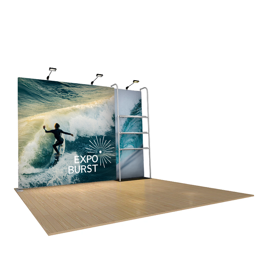10ft Trade Show Booth | Merchandise Display Stand | Expo Burst